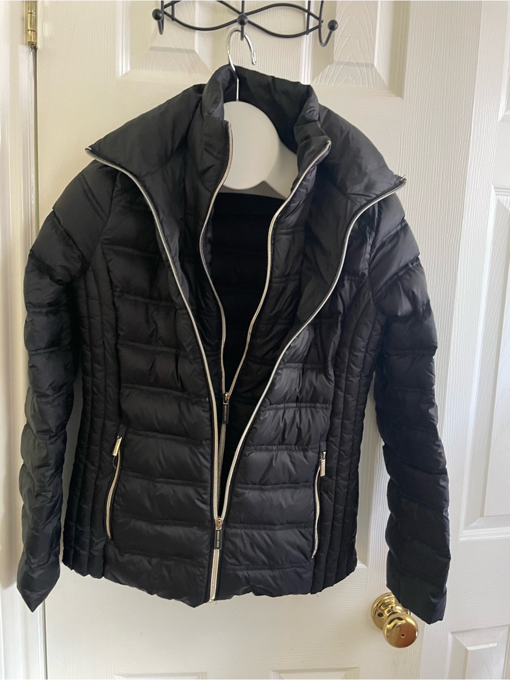 Michael KORS Black Quilted Puffer Jacket - Lightweight Women's Coat (XS)